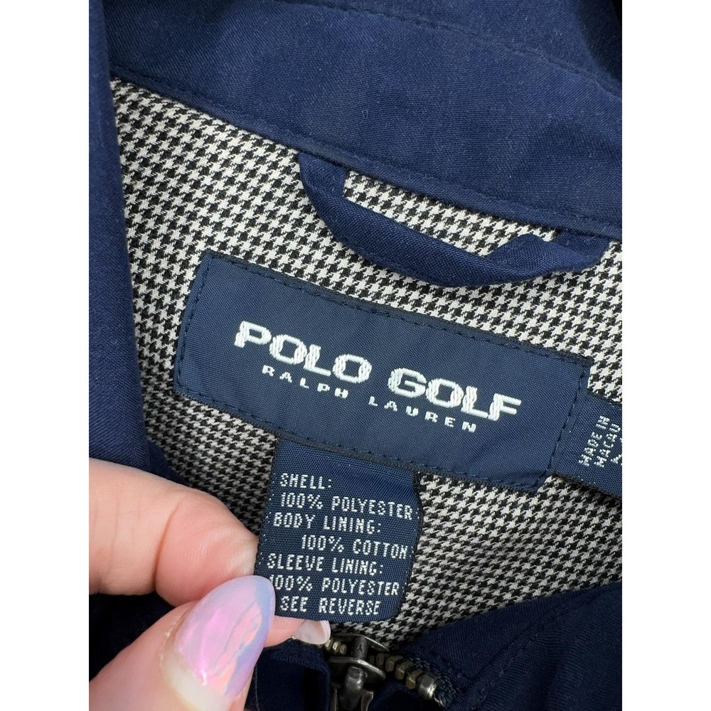 Vintage Polo Ralph Lauren Harrington Jacket Mens XL Blue Windbreaker 90s Lined - Picture 2 of 11